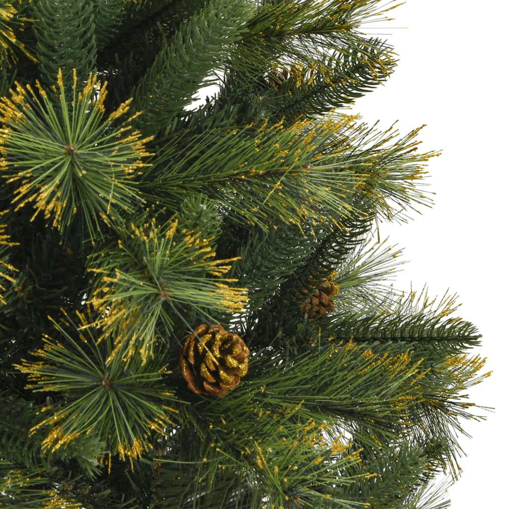 Künstlicher Weihnachtsbaum Klappbar mit Zapfen 120 cm