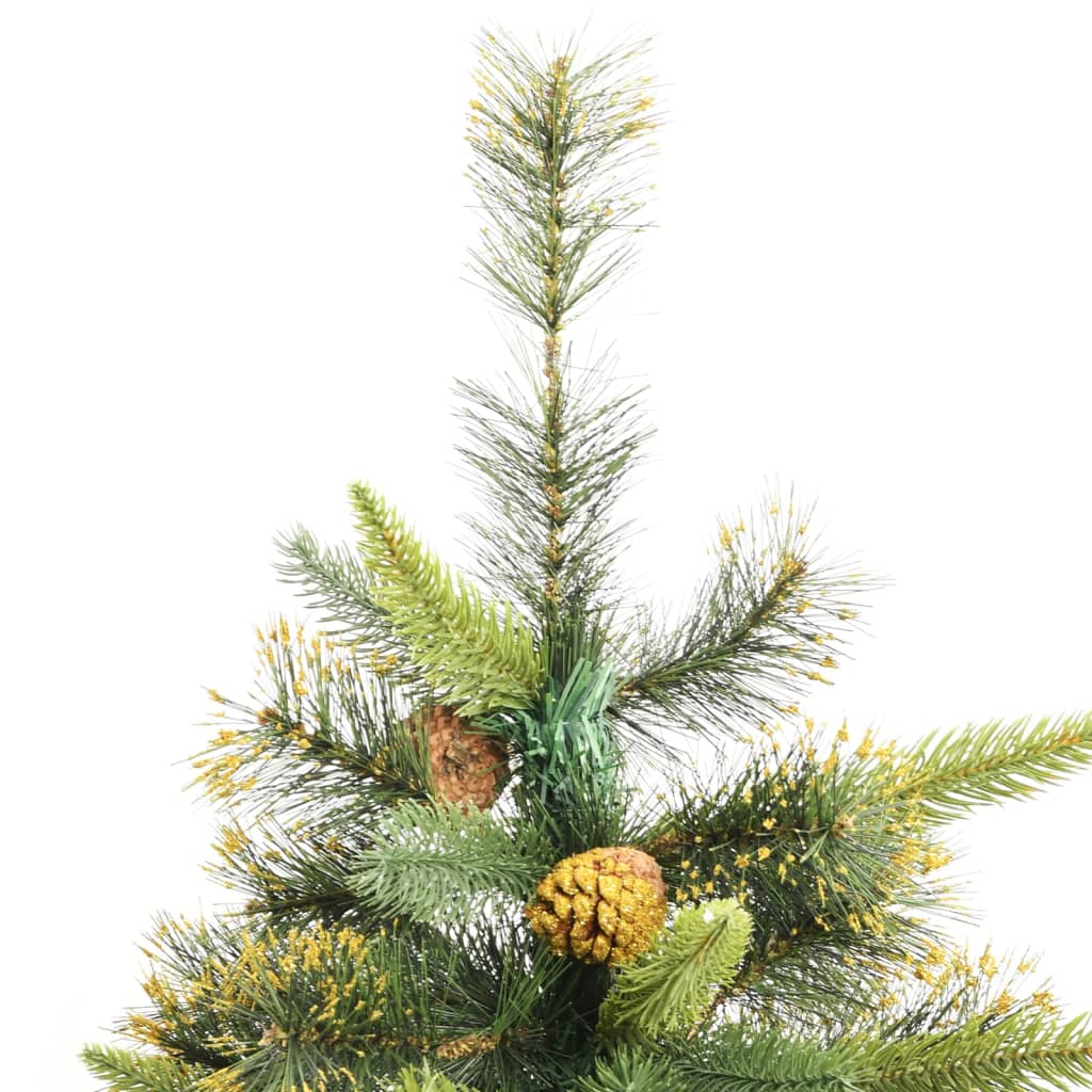 Künstlicher Weihnachtsbaum Klappbar mit Zapfen 210 cm - Pazzar.ch