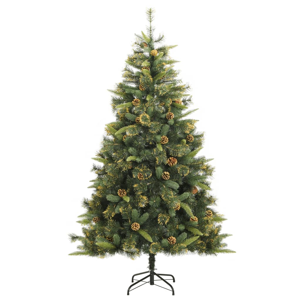 Künstlicher Weihnachtsbaum Klappbar mit Zapfen 240 cm - Pazzar.ch