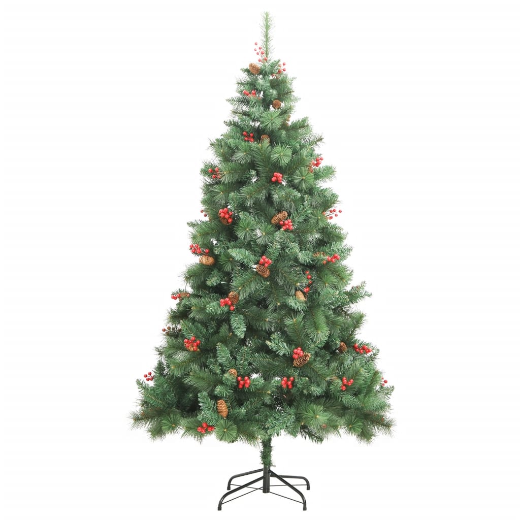 Künstlicher Weihnachtsbaum Klappbar mit Zapfen & Beeren 180 cm - Pazzar.ch