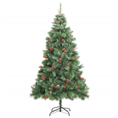 Künstlicher Weihnachtsbaum Klappbar mit Zapfen & Beeren 210 cm - Pazzar.ch