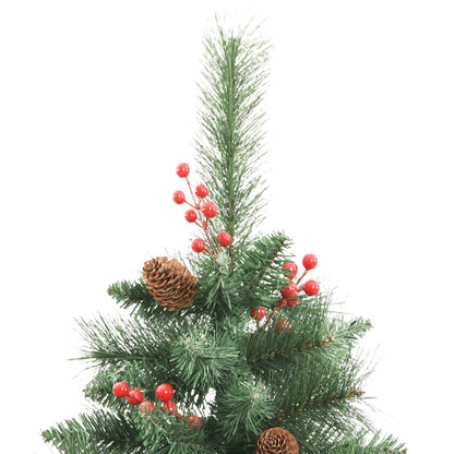 Künstlicher Weihnachtsbaum Klappbar mit Zapfen & Beeren 210 cm - Pazzar.ch