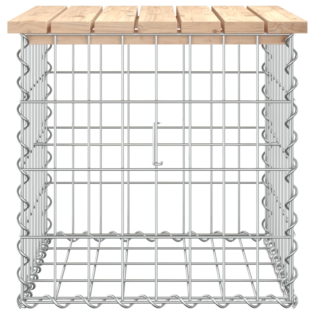 Gartenbank aus Gabionen 43x44x42 cm Massivholz Kiefer - Pazzar.ch