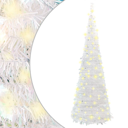 Pop-Up-Weihnachtsbaum Künstlich 50 LEDs Weiß 120 cm - Pazzar.ch