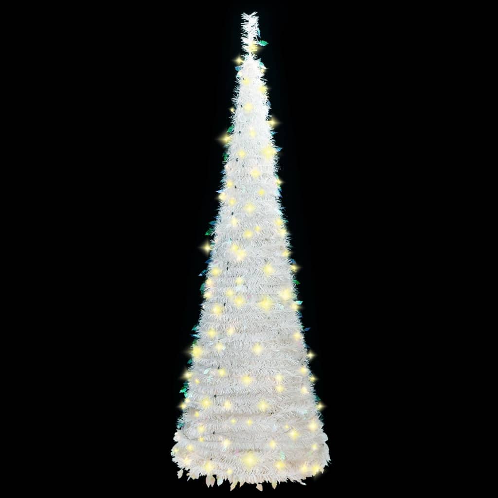 Pop-Up-Weihnachtsbaum Künstlich 50 LEDs Weiß 120 cm