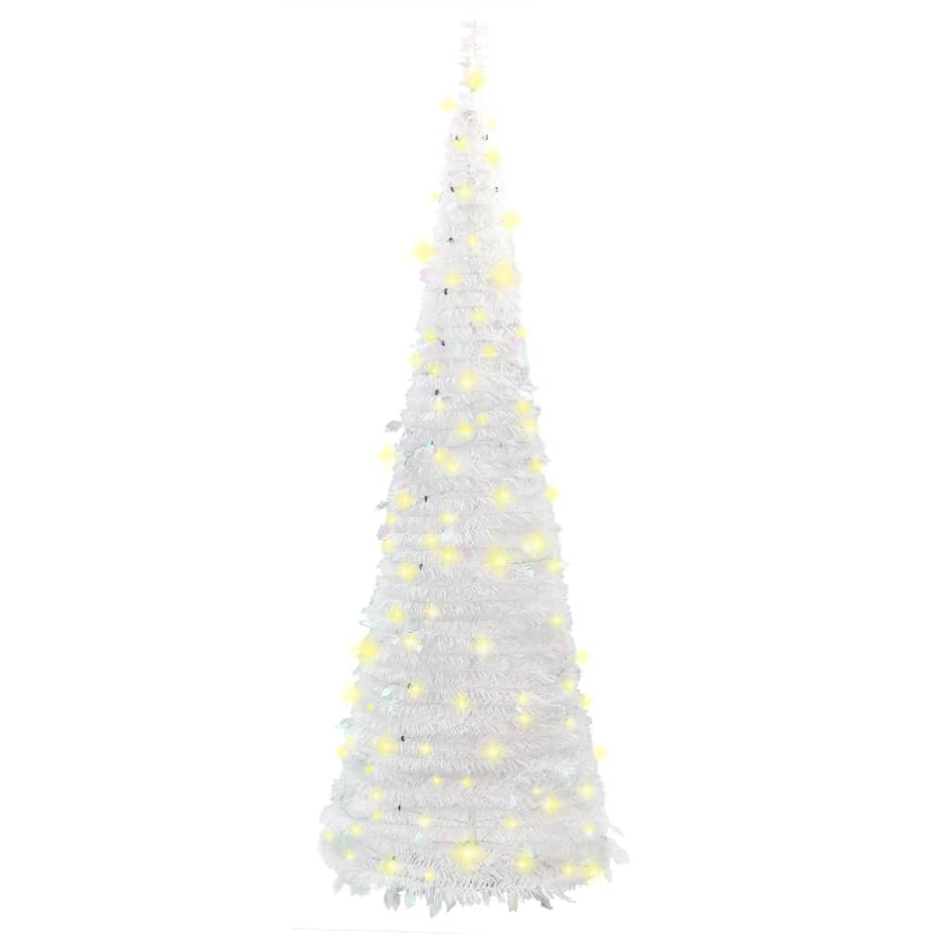 Pop-Up-Weihnachtsbaum Künstlich 100 LEDs Weiß 150 cm - Pazzar.ch