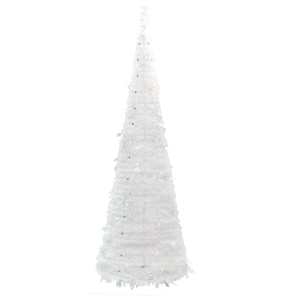 Pop-Up-Weihnachtsbaum Künstlich 100 LEDs Weiß 150 cm - Pazzar.ch