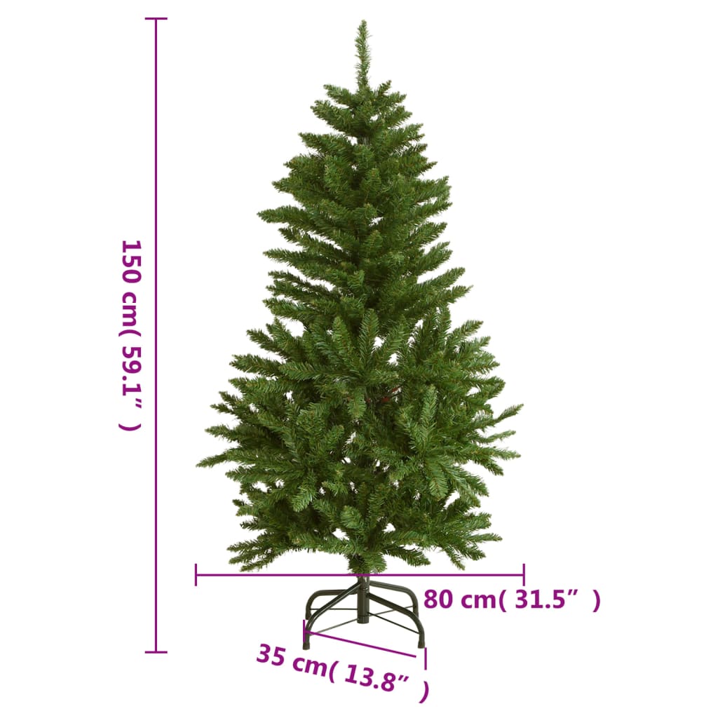 Künstlicher Weihnachtsbaum Klappbar mit Ständer Grün 150 cm - Pazzar.ch