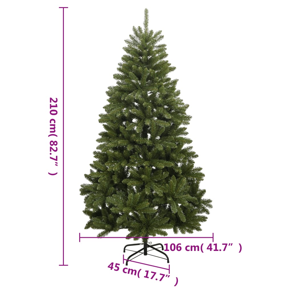 Künstlicher Weihnachtsbaum Klappbar mit Ständer Grün 210 cm - Pazzar.ch