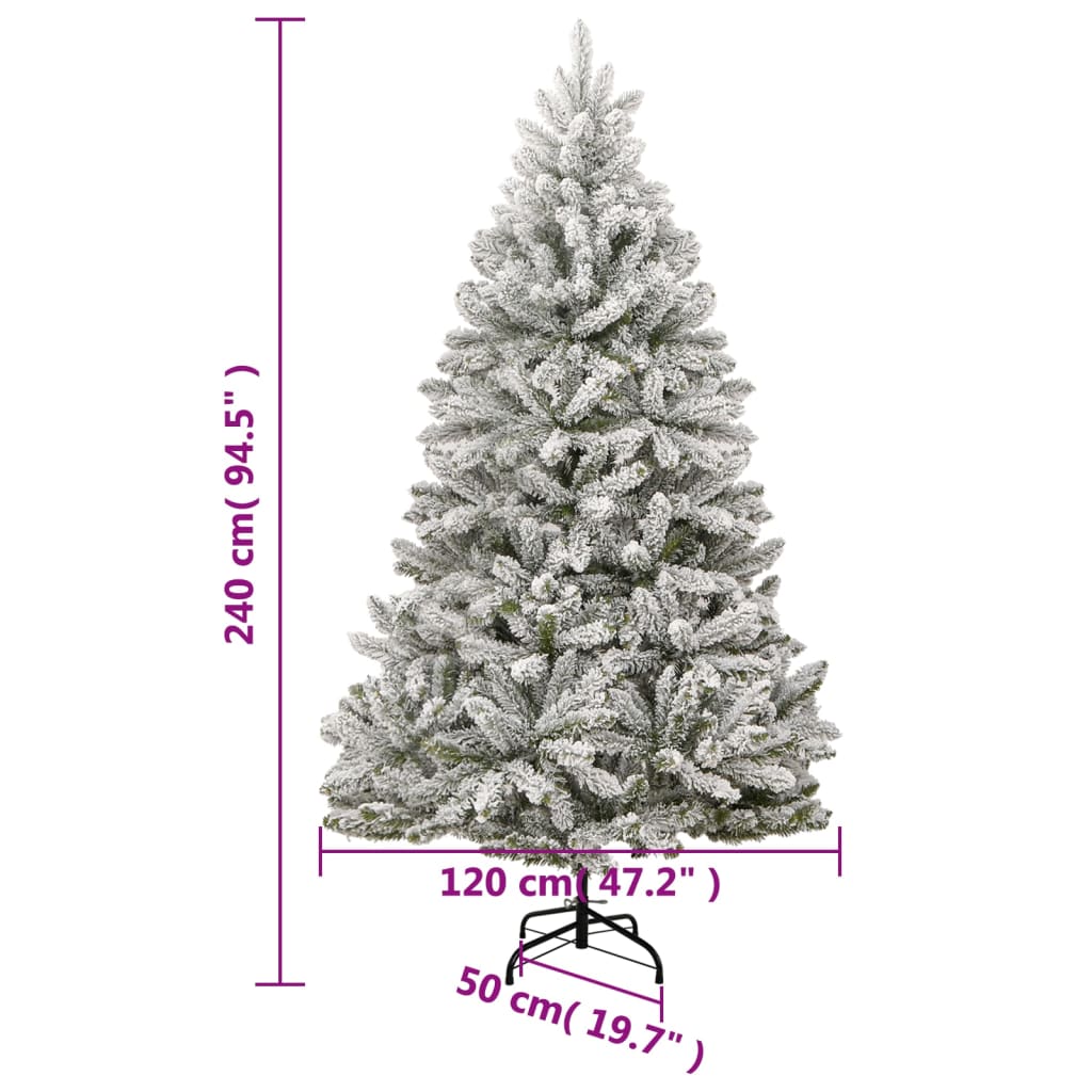 Künstlicher Weihnachtsbaum Klappbar Beschneit 240 cm - Pazzar.ch