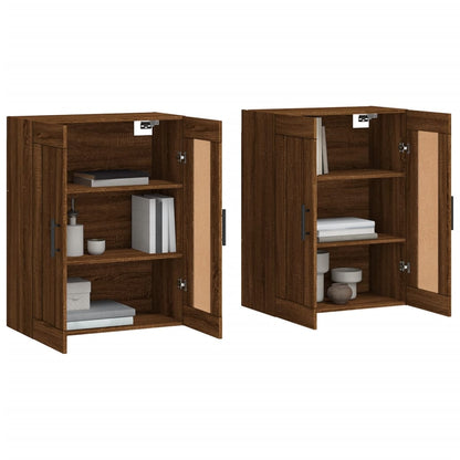 Wandschränke 2 Stk. Braun Eichen-Optik Holzwerkstoff - Pazzar.ch