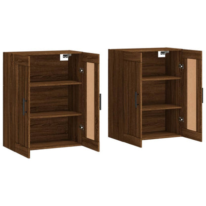 Wandschränke 2 Stk. Braun Eichen-Optik Holzwerkstoff - Pazzar.ch