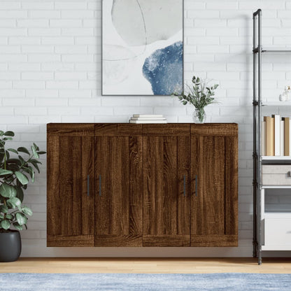 Wandschränke 2 Stk. Braun Eichen-Optik Holzwerkstoff - Pazzar.ch