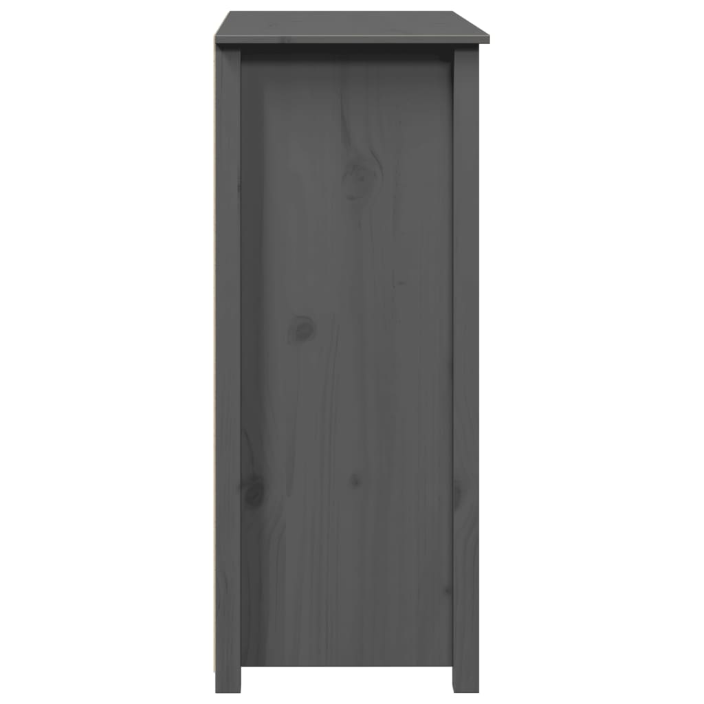 Highboard Grau 83x41,5x100 cm Massivholz Kiefer - Pazzar.ch