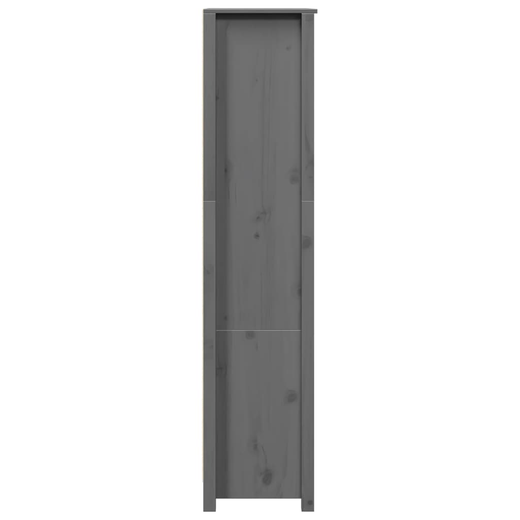 Highboard Grau 80x35x154 cm Massivholz Kiefer - Pazzar.ch