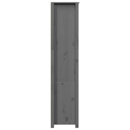 Highboard Grau 80x35x154 cm Massivholz Kiefer - Pazzar.ch