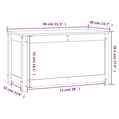 Truhe Weiß 80x40x45,5 cm Massivholz Kiefer - Pazzar.ch