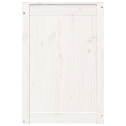 Wäschetruhe Weiß 44x44x66 cm Massivholz Kiefer - Pazzar.ch
