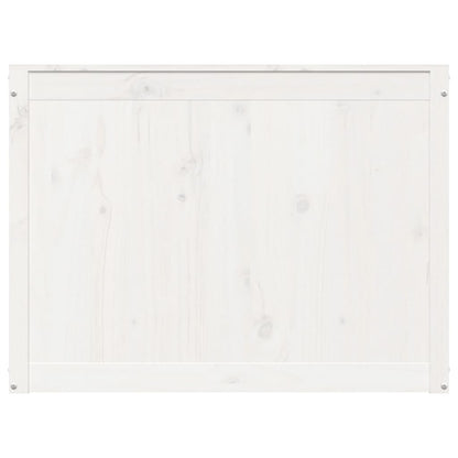 Wäschetruhe Weiß 88,5x44x66 cm Massivholz Kiefer - Pazzar.ch