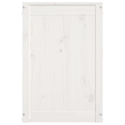 Wäschetruhe Weiß 88,5x44x66 cm Massivholz Kiefer - Pazzar.ch