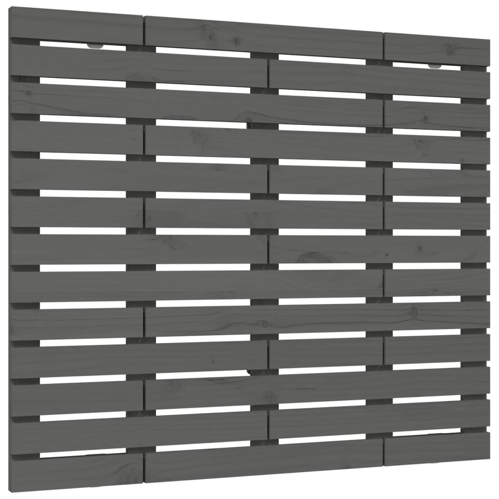 Wand-Kopfteil Grau 141x3x91,5 cm Massivholz Kiefer - Pazzar.ch