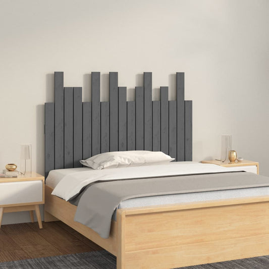 Wand-Kopfteil Grau 108x3x80 cm Massivholz Kiefer - Pazzar.ch