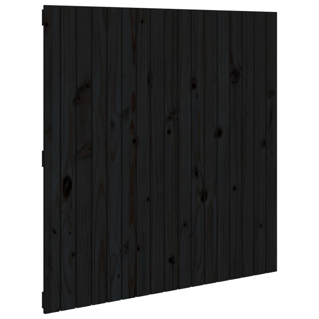 Wand-Kopfteil Schwarz 108x3x110 cm Massivholz Kiefer - Pazzar.ch