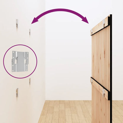 Wand-Kopfteil Schwarz 108x3x110 cm Massivholz Kiefer - Pazzar.ch