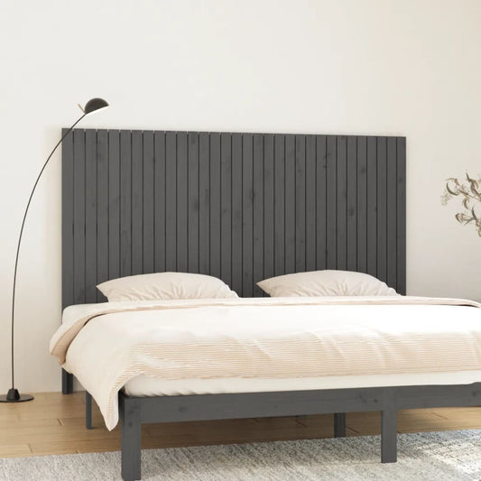 Wand-Kopfteil Grau 204x3x110 cm Massivholz Kiefer - Pazzar.ch
