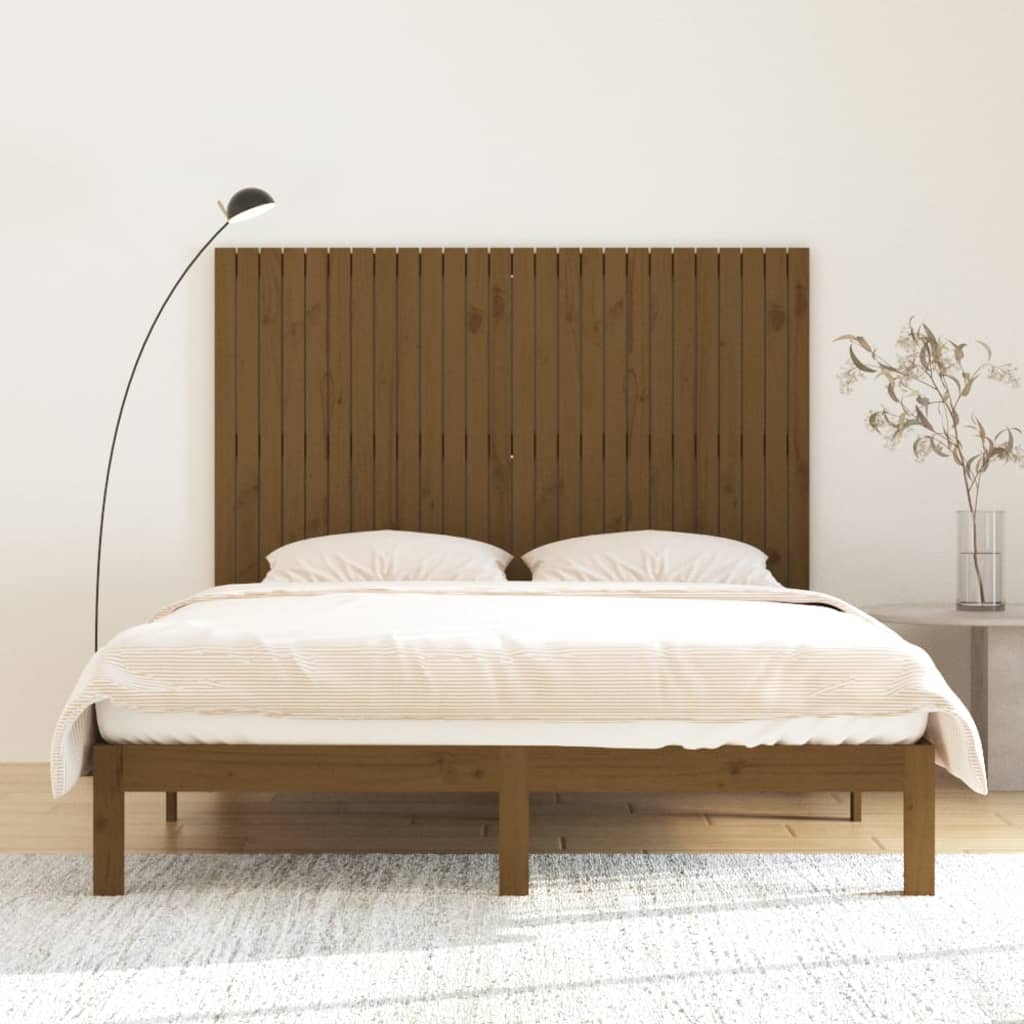Wand-Kopfteil Honigbraun 166x3x110 cm Massivholz Kiefer - Pazzar.ch