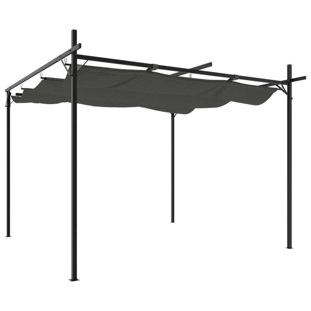 Pergola mit Schiebedach Anthrazit 295x292x230 cm