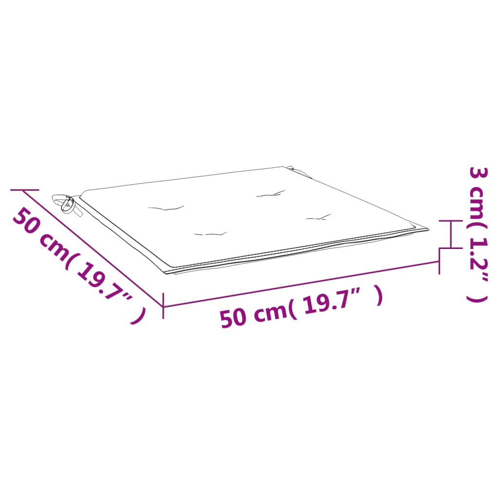 Sitzkissen 2 Stk. Blattmuster 50x50x3 cm Stoff - Pazzar.ch