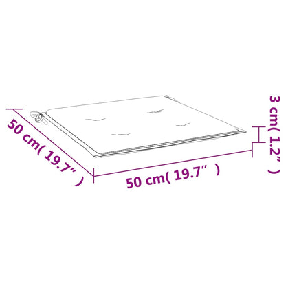 Sitzkissen 2 Stk. Blattmuster 50x50x3 cm Stoff - Pazzar.ch