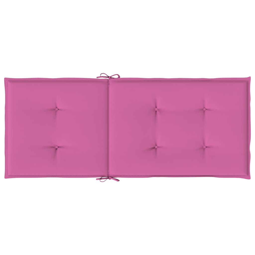 Gartenstuhlauflagen für Hochlehner 2 Stk. Rosa 120x50x3cm Stoff - Pazzar.ch