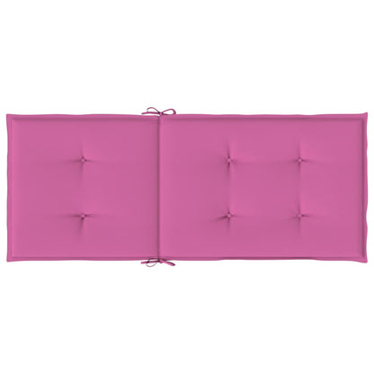 Gartenstuhlauflagen für Hochlehner 2 Stk. Rosa 120x50x3cm Stoff - Pazzar.ch