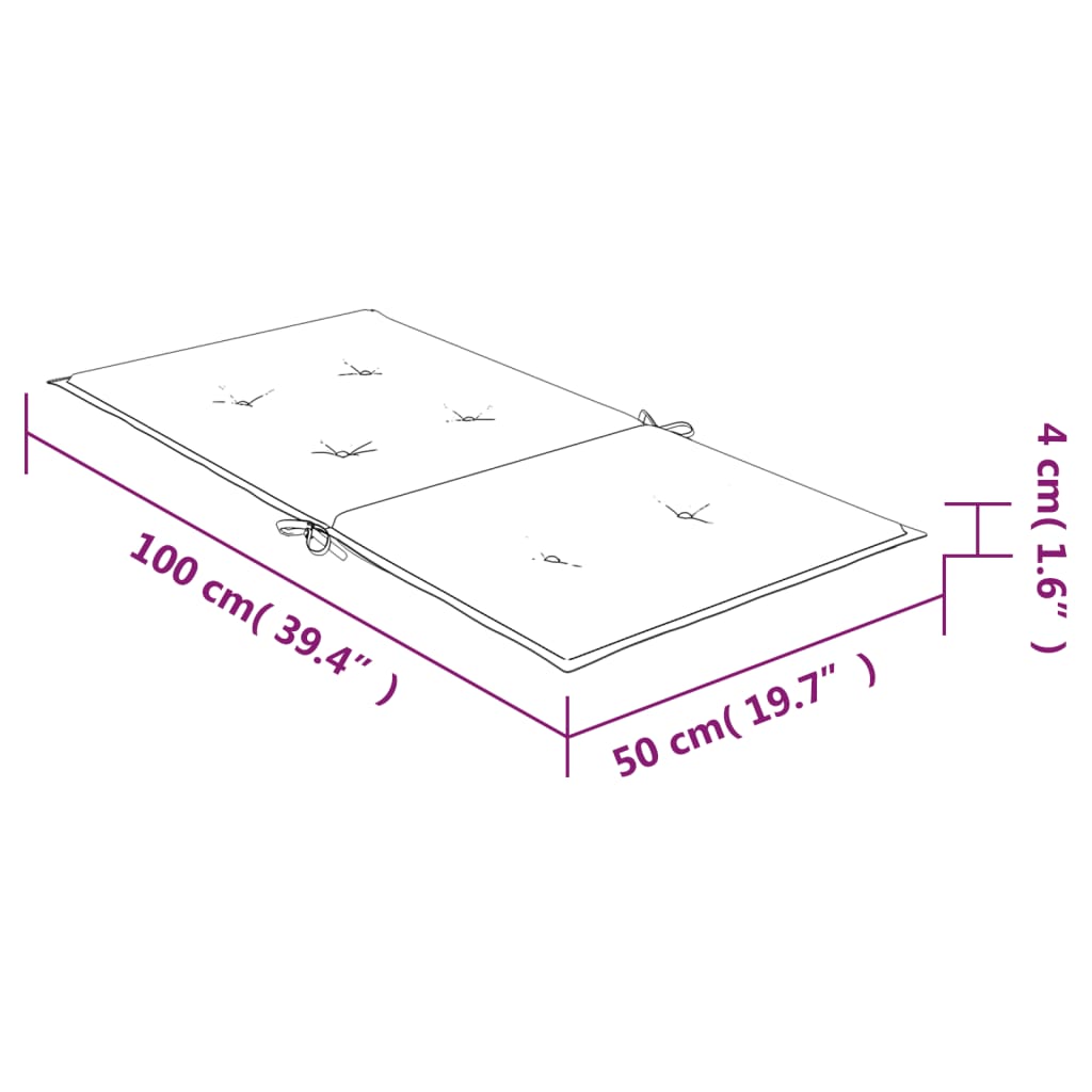 Niedriglehner-Auflagen 6 Stk. Mehrfarbig Stoff