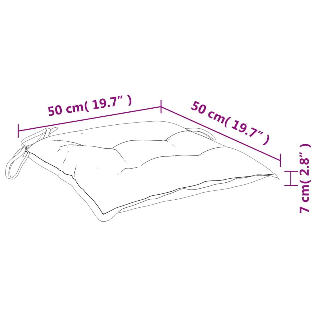 Stuhlkissen 6 Stk. Mehrfarbig 50x50x7 cm Oxford-Gewebe - Pazzar.ch