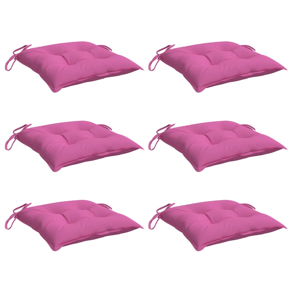 Stuhlkissen 6 Stk. Rosa 50x50x7 cm Oxford-Gewebe - Pazzar.ch