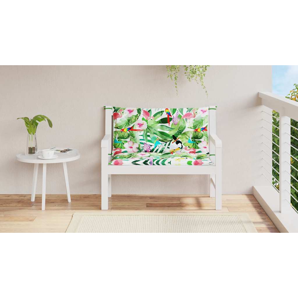 Gartenbank-Auflagen 2 Stk. Mehrfarbig 100x50x7 cm Stoff - Pazzar.ch