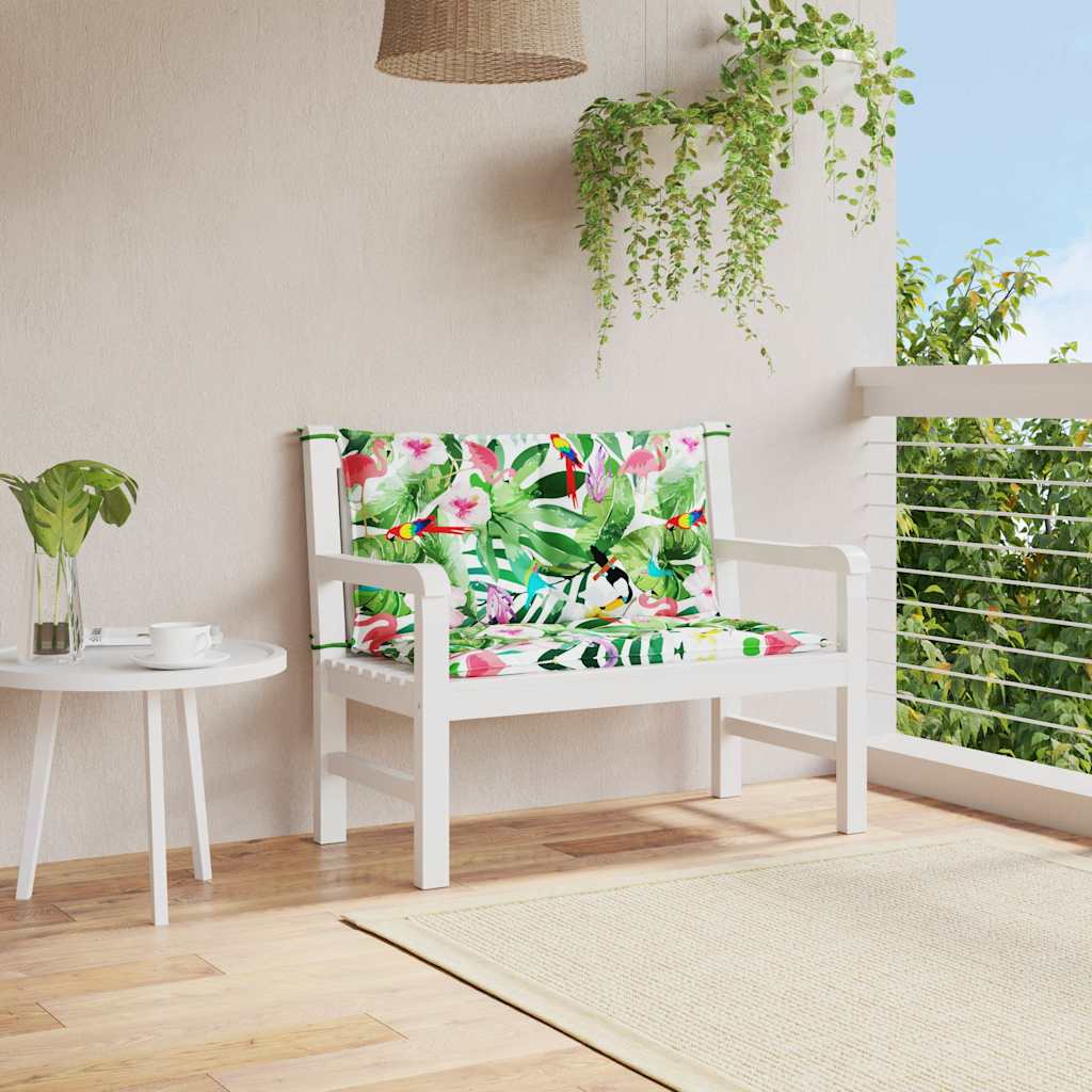 Gartenbank-Auflagen 2 Stk. Mehrfarbig 100x50x7 cm Stoff - Pazzar.ch
