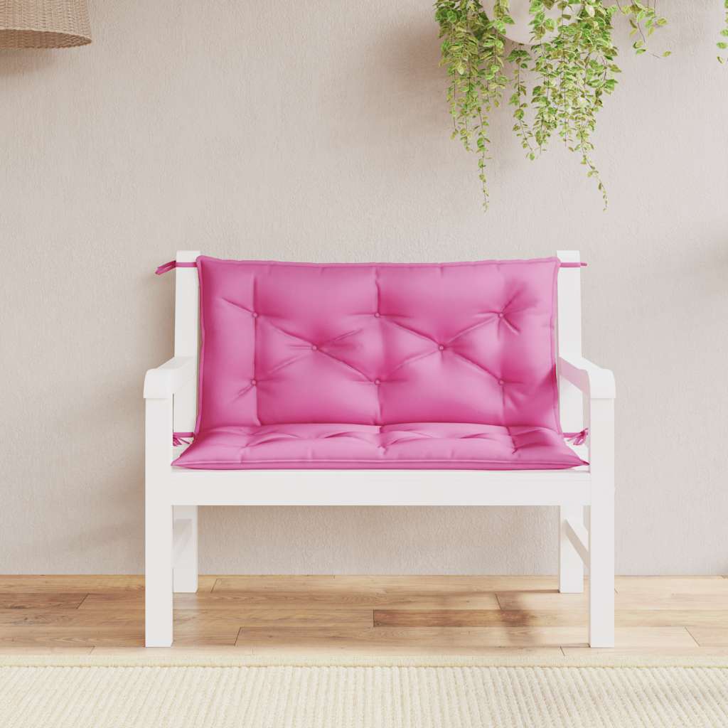 Gartenbank-Auflagen 2 Stk. Rosa 100x50x7 cm Stoff - Pazzar.ch