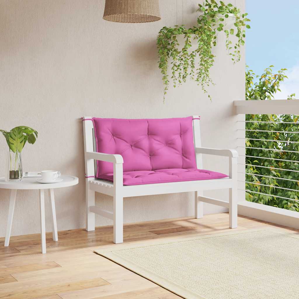 Gartenbank-Auflagen 2 Stk. Rosa 100x50x7 cm Stoff - Pazzar.ch