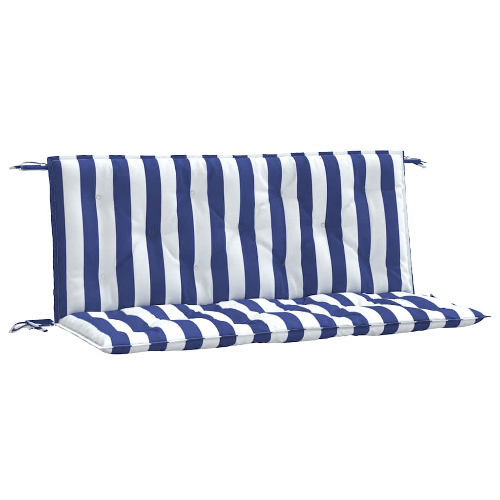 Gartenbank-Auflagen 2 Stk. Blau&Weiß Gestreift 120x50x7cm Stoff - Pazzar.ch