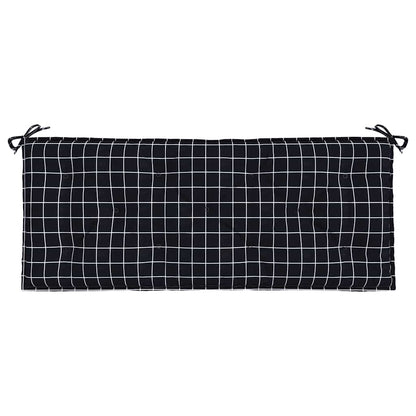 Gartenbank-Auflagen 2 Stk. Schwarz Karomuster 120x50x7 cm Stoff - Pazzar.ch