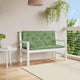 Gartenbank-Auflagen 2 Stk. Blattmuster 120x50x7 cm Stoff