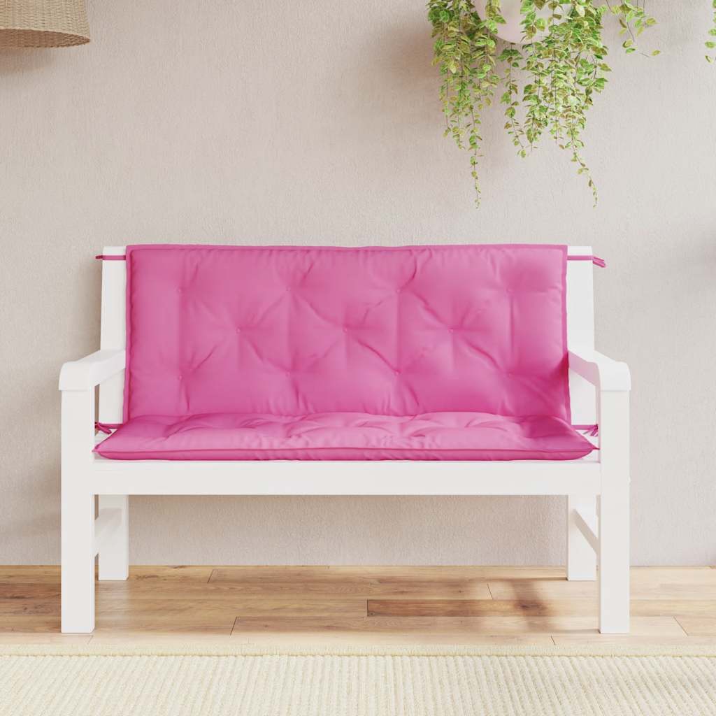 Gartenbank-Auflagen 2 Stk. Rosa 120x50x7 cm Stoff - Pazzar.ch