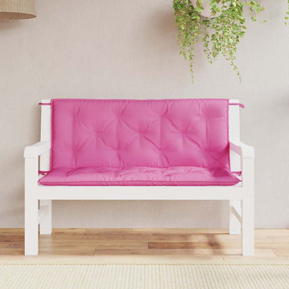 Gartenbank-Auflagen 2 Stk. Rosa 120x50x7 cm Stoff - Pazzar.ch