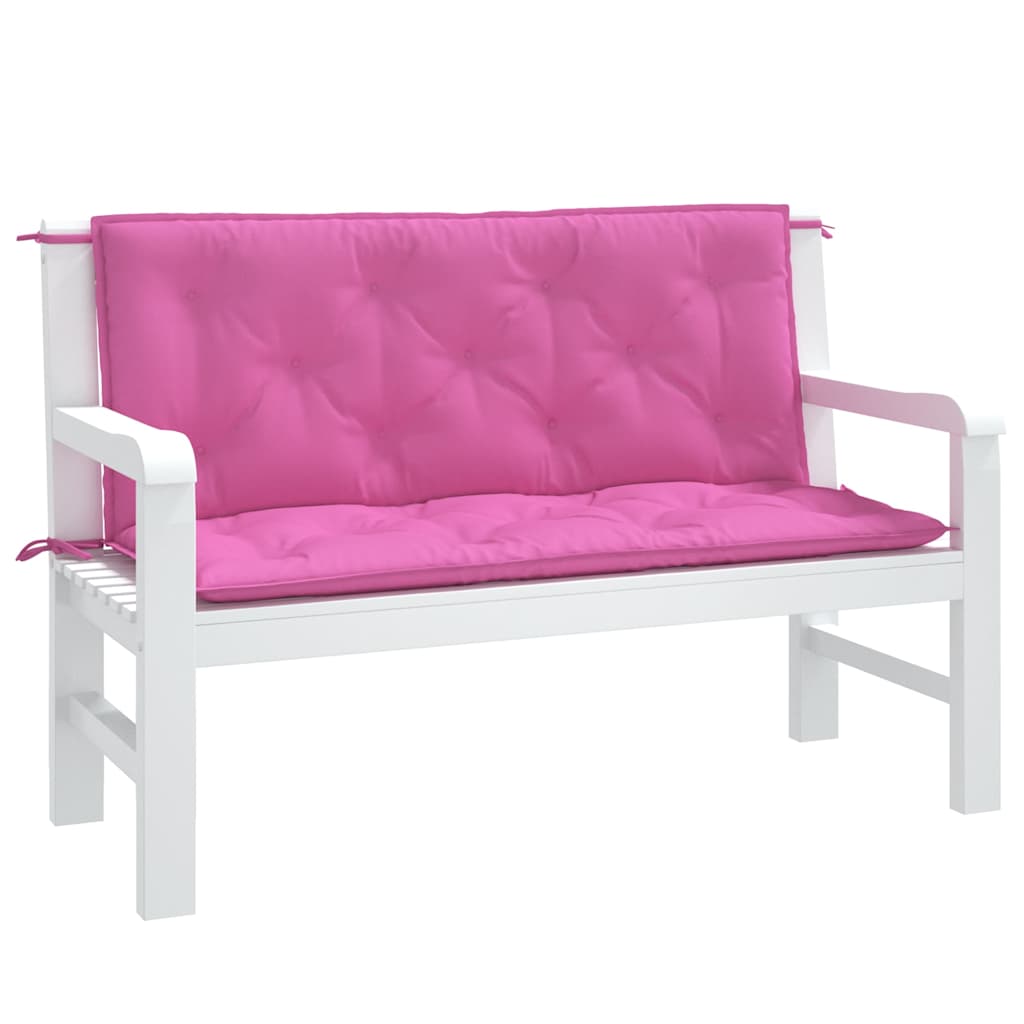 Gartenbank-Auflagen 2 Stk. Rosa 120x50x7 cm Stoff - Pazzar.ch