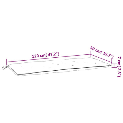 Gartenbank-Auflagen 2 Stk. Rosa 120x50x7 cm Stoff - Pazzar.ch