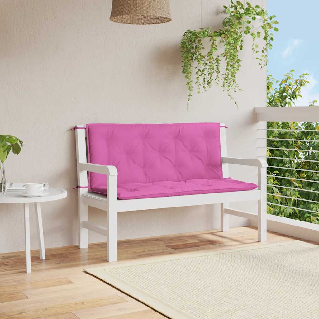 Gartenbank-Auflagen 2 Stk. Rosa 120x50x7 cm Stoff - Pazzar.ch